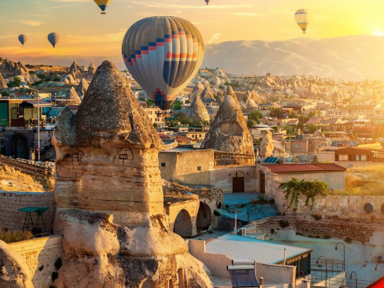 Klippelandskabet ved Göreme i Cappadocia