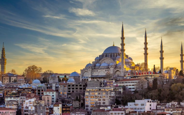 Süleymaniye-moskeen i Istanbuls gamle bydel